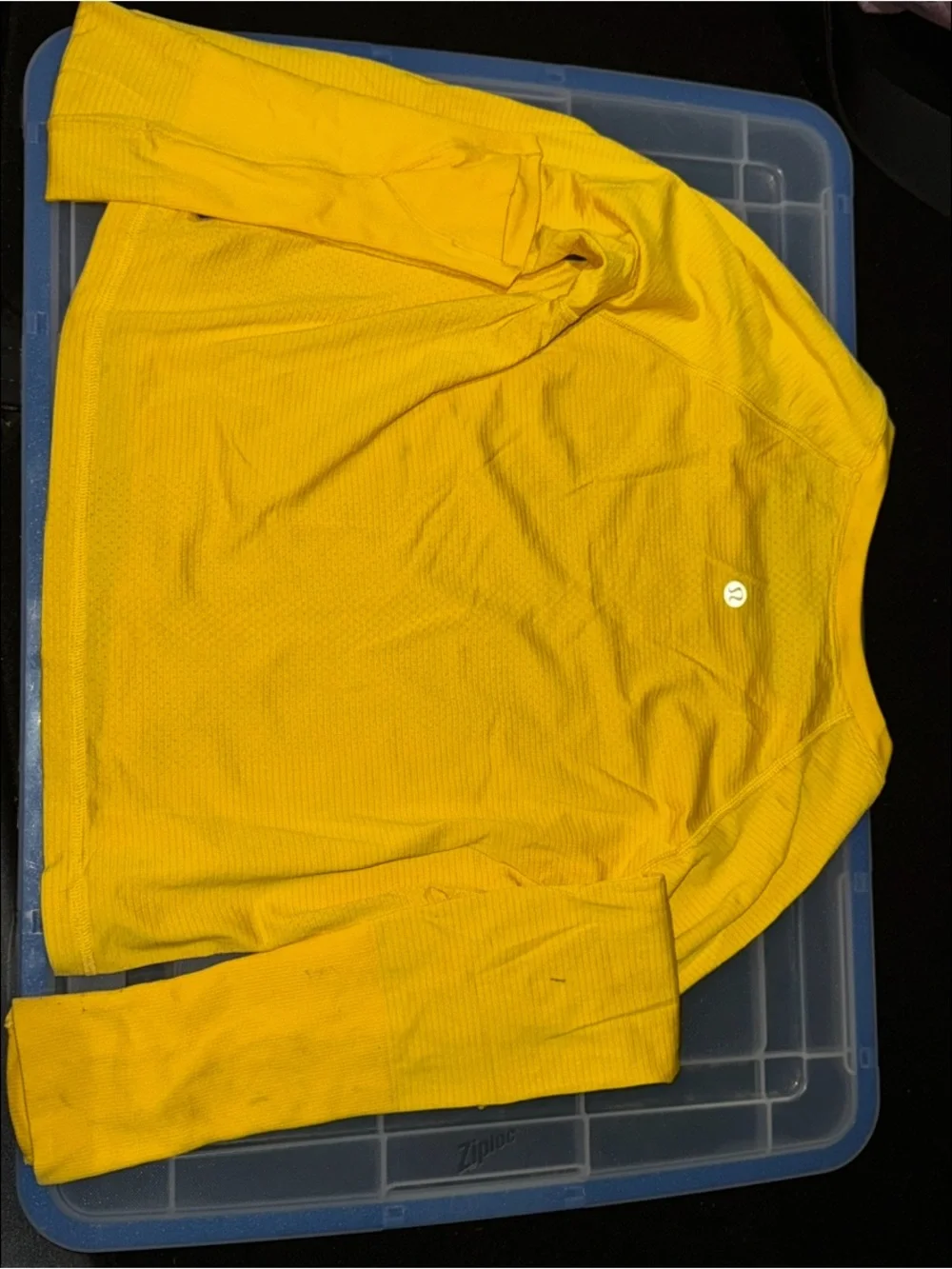 Lululemon Swiftly Tech 2.0 in Utility Yellow, size 6 altered to be more cropped